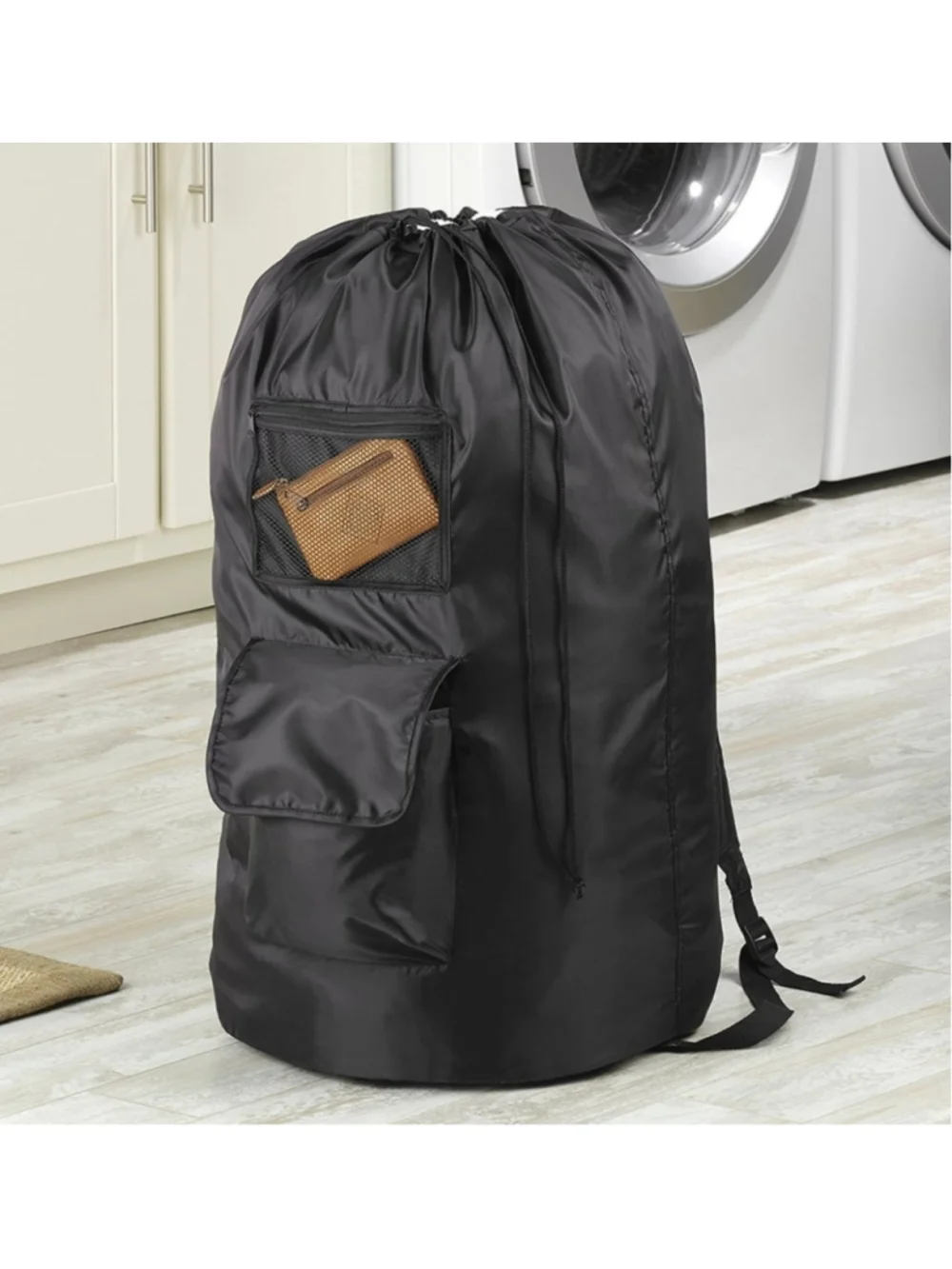 NEW Whitmor Laundry Backpack One Size Black